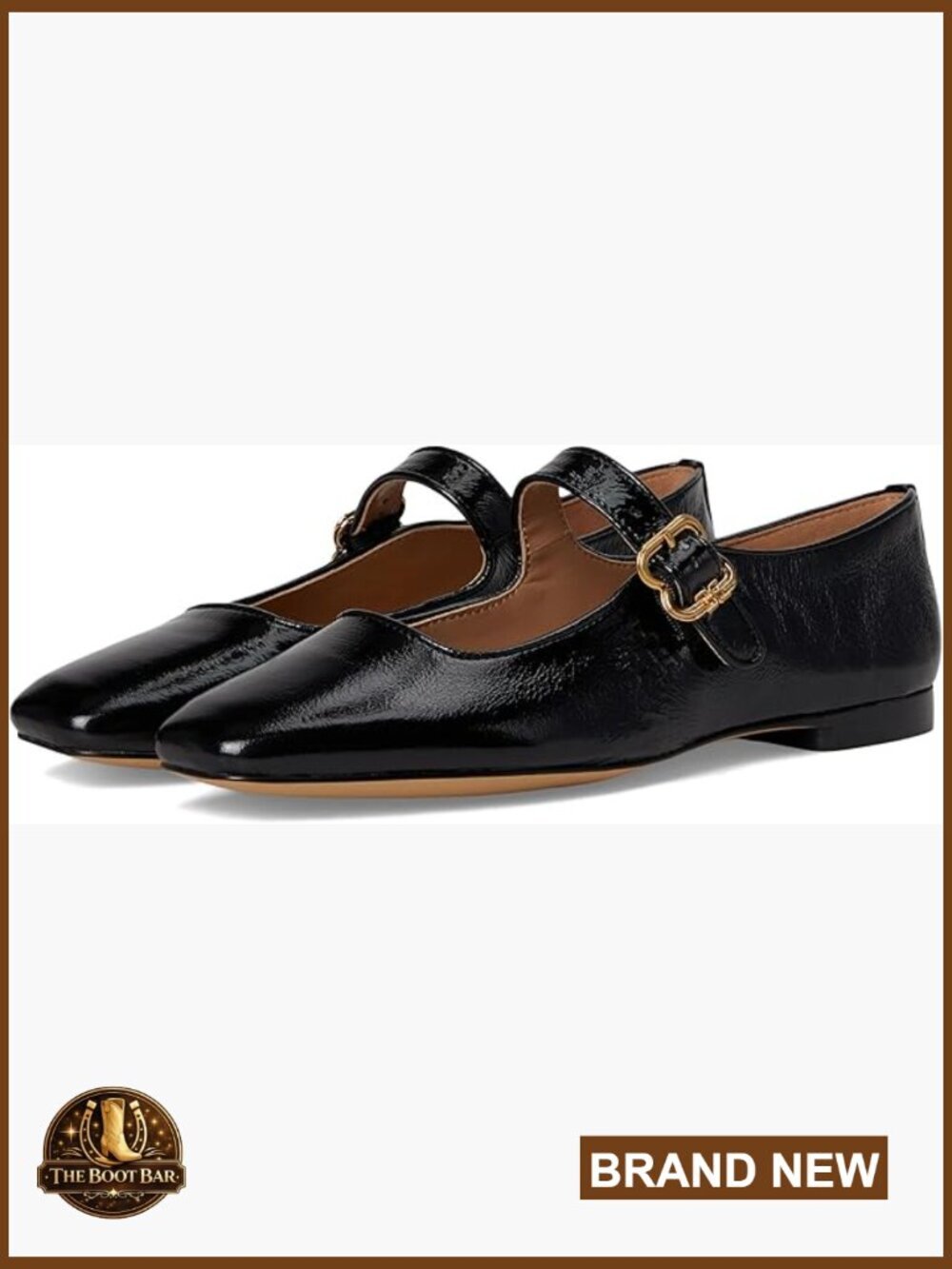 Mesh Ballet Flats with Buckle Closure, 0.5in Heel, Timeless Square Toe